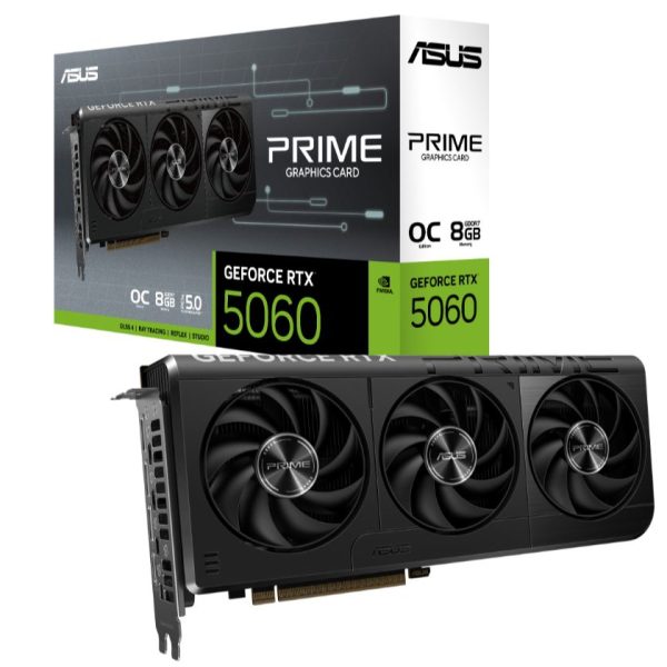 ASUS PRIME-RTX5060-O8G 8GB Nvidia RTX5060 GDDR7 128bit HDMI 3xDP 16x Ekran Kartı - 39202