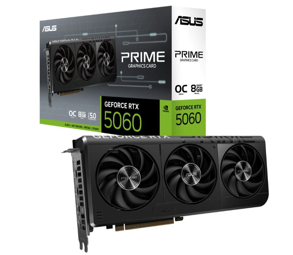 ASUS PRIME-RTX5060-O8G 8GB Nvidia RTX5060 GDDR7 128bit HDMI 3xDP 16x Ekran Kartı - 39202