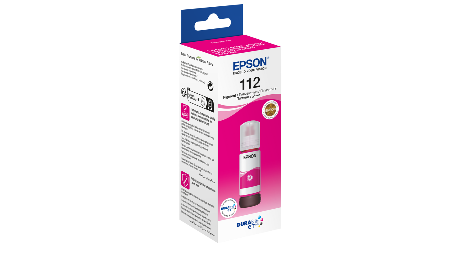 EPSON T06C34 (112) EcoTank Magenta Kırmızı Şişe Mürekkep 70 ml - C13T06C34A