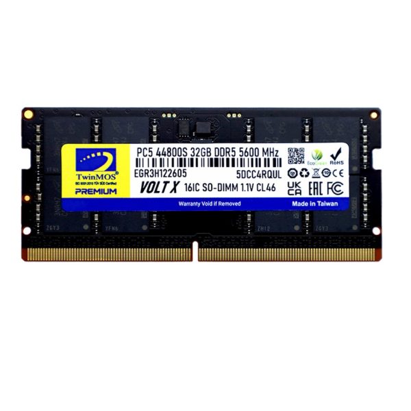 TwinMOS 32GB 5600MHz DDR5 CL46 SO-DIMM Ram (TMD532GB5600S46) - Bbi.Isl.Bel.Not.0043