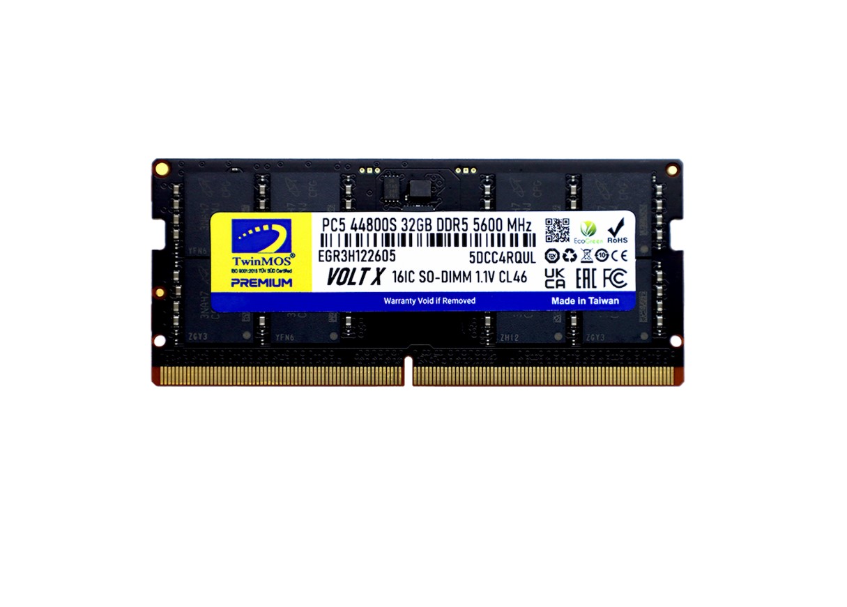 TwinMOS 32GB 5600MHz DDR5 CL46 SO-DIMM Ram (TMD532GB5600S46) - Bbi.Isl.Bel.Not.0043