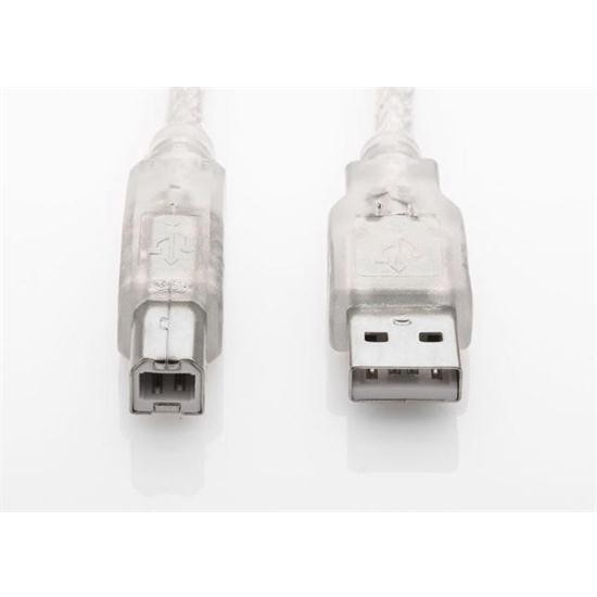 S-LINK SL-U2005  5m Şeffaf USB2.0 Yazıcı Kablosu - SL-U2005