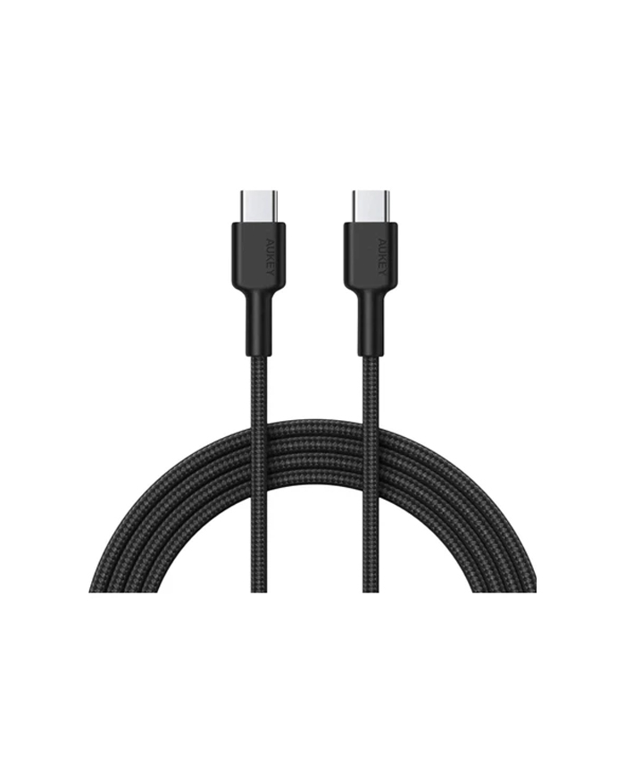 Aukey CB-CD45-BK Naylon Örgülü Type-C Type-C Şarj Kablosu (0.9m) - Aks.Pow.0020