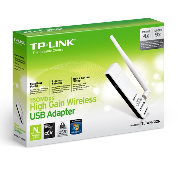 Tp-Link TL-WN722N 150Mbps High Gain Wi-Fi USB Adaptör - net.mod.usb.0007