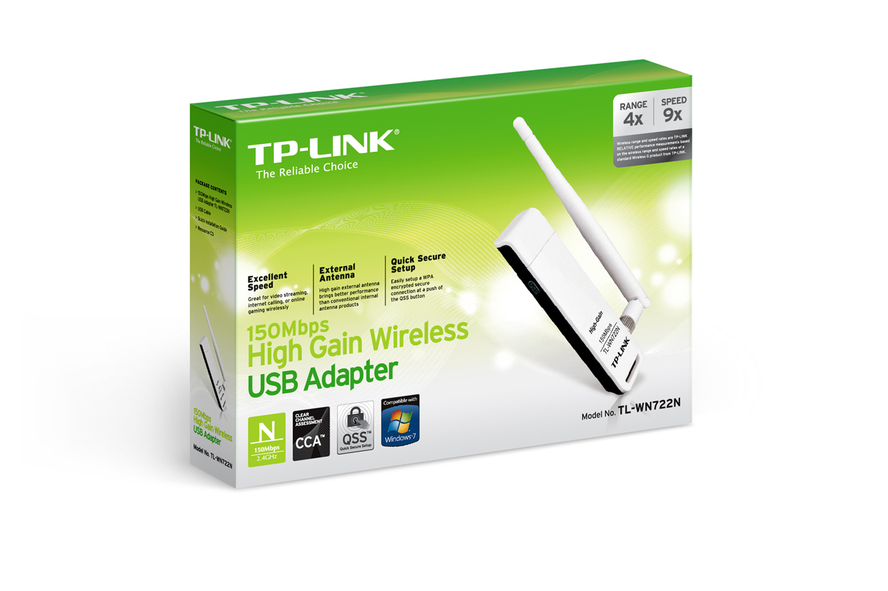 Tp-Link TL-WN722N 150Mbps High Gain Wi-Fi USB Adaptör - net.mod.usb.0007