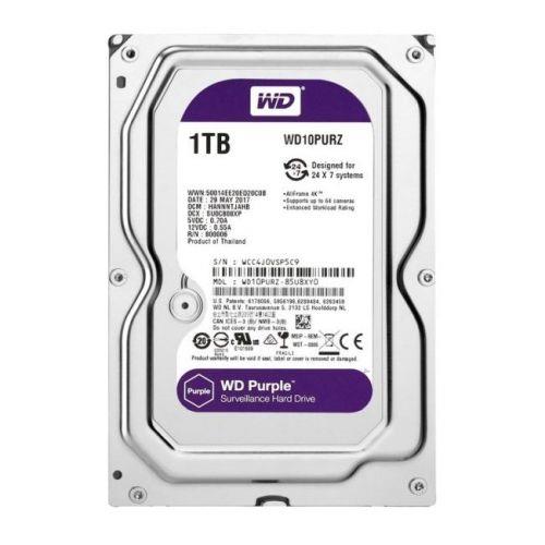 WESTERN DIGITAL WD10PURZ PURPLE 3.5" 1TB 5400rpm 64mb SATA 7/24 Harddisk - 19896