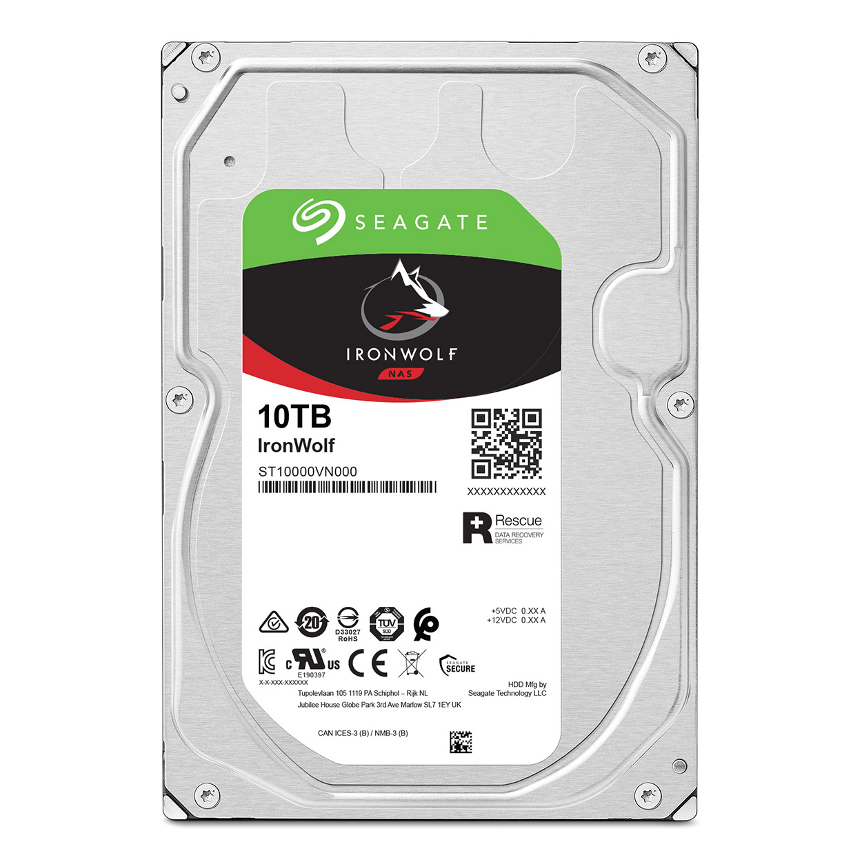 SEAGATE IRONWOLF 10 TB 7200RPM 256MB 7/24 1-8  Yuvalı  Nas için - ST10000VN000