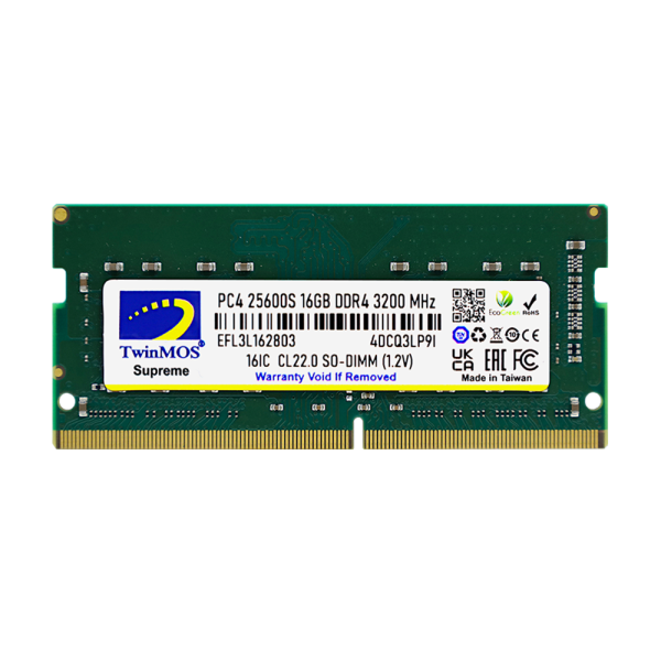 TWINMOS MDD416GB3200N 16GB (Tek Parça) DDR4 3200Mhz Notebook Bellek - 29544
