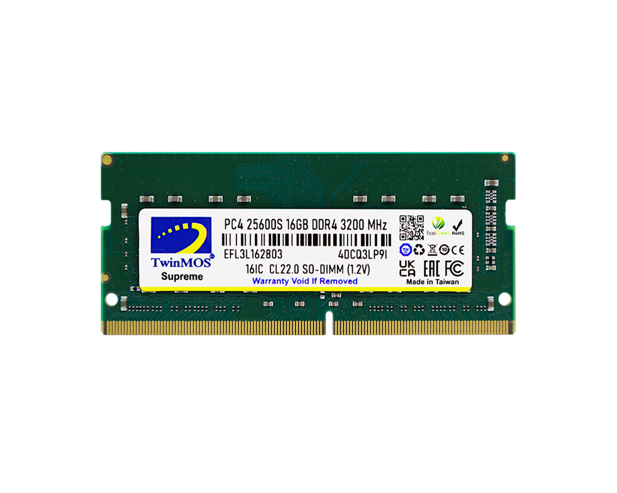 TWINMOS MDD416GB3200N 16GB (Tek Parça) DDR4 3200Mhz Notebook Bellek - 29544
