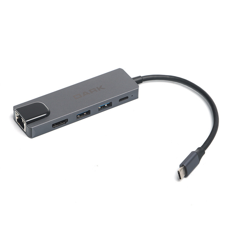 Dark USB 3.1 Type-C to Ethernet/HDMI/USB/USB-C PD Çevirici Çok [DK-AC-U31X46] - DK-AC-U31X46