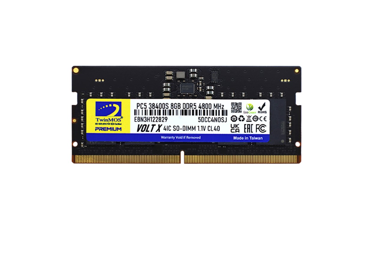 TwinMOS 8GB 4800MHz DDR5 CL40 SO-DIMM Ram (TMD58GB4800S40) - Bbi.Isl.Bel.Not.0041