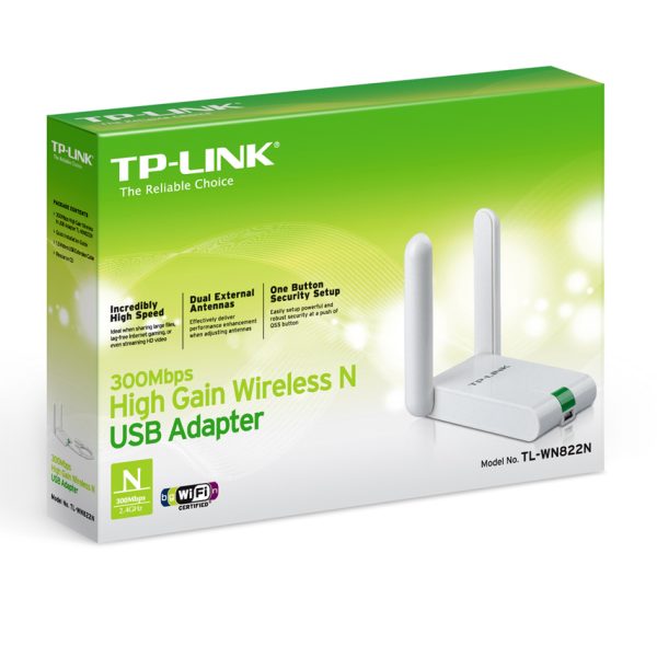 Tp-Link TL-WN822N 300Mbps High Gain Wi-Fi USB Adaptör - net.wire.eth.usb.0004