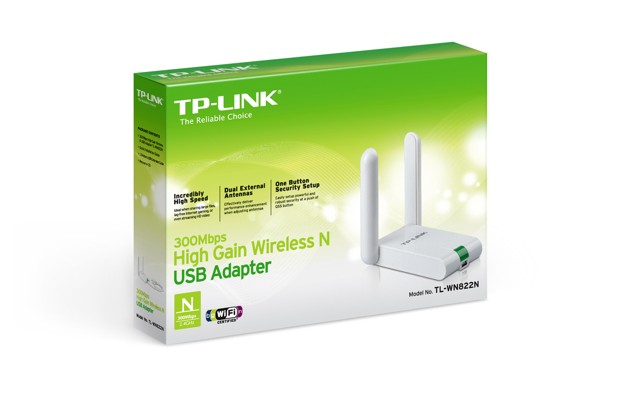 Tp-Link TL-WN822N 300Mbps High Gain Wi-Fi USB Adaptör - net.wire.eth.usb.0004