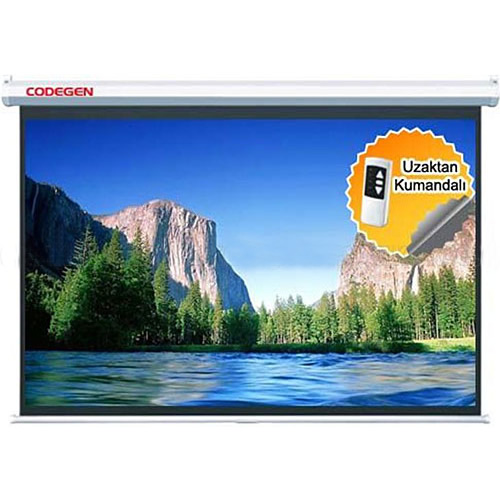 Codegen 180x180 Motorlu + Uzaktan Kumandalı Projeksiyon Perdesi (EX-18) - tuk.aski.perde.0008