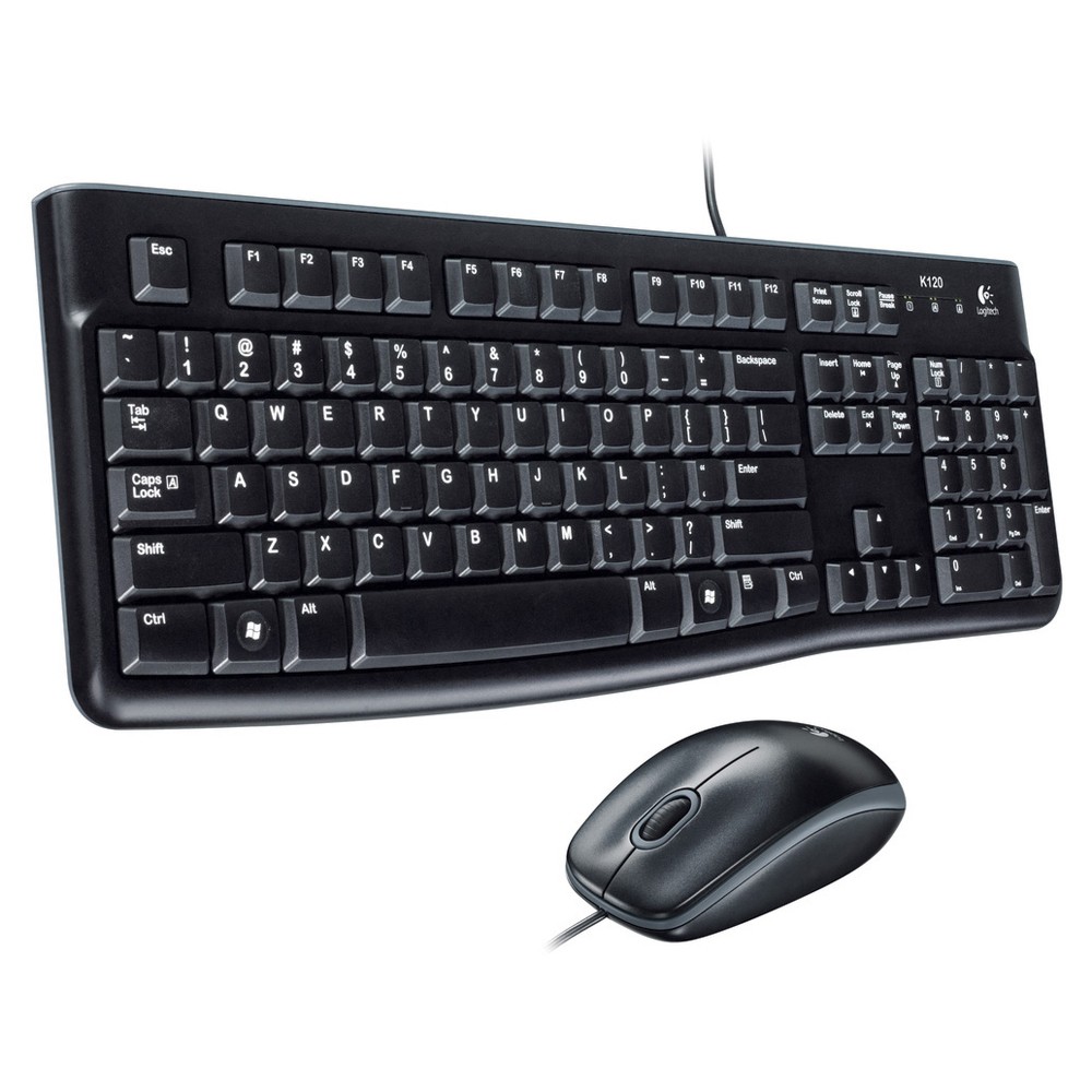 LOGITECH MK120 Kablolu Klavye Mouse MM Set Siyah USB (920-002560) - 920-002560