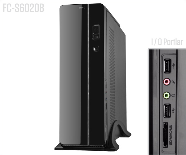 Frisby FC-S6020B 300W Siyah Slim Mini ATX Kasa - FC-S6020B