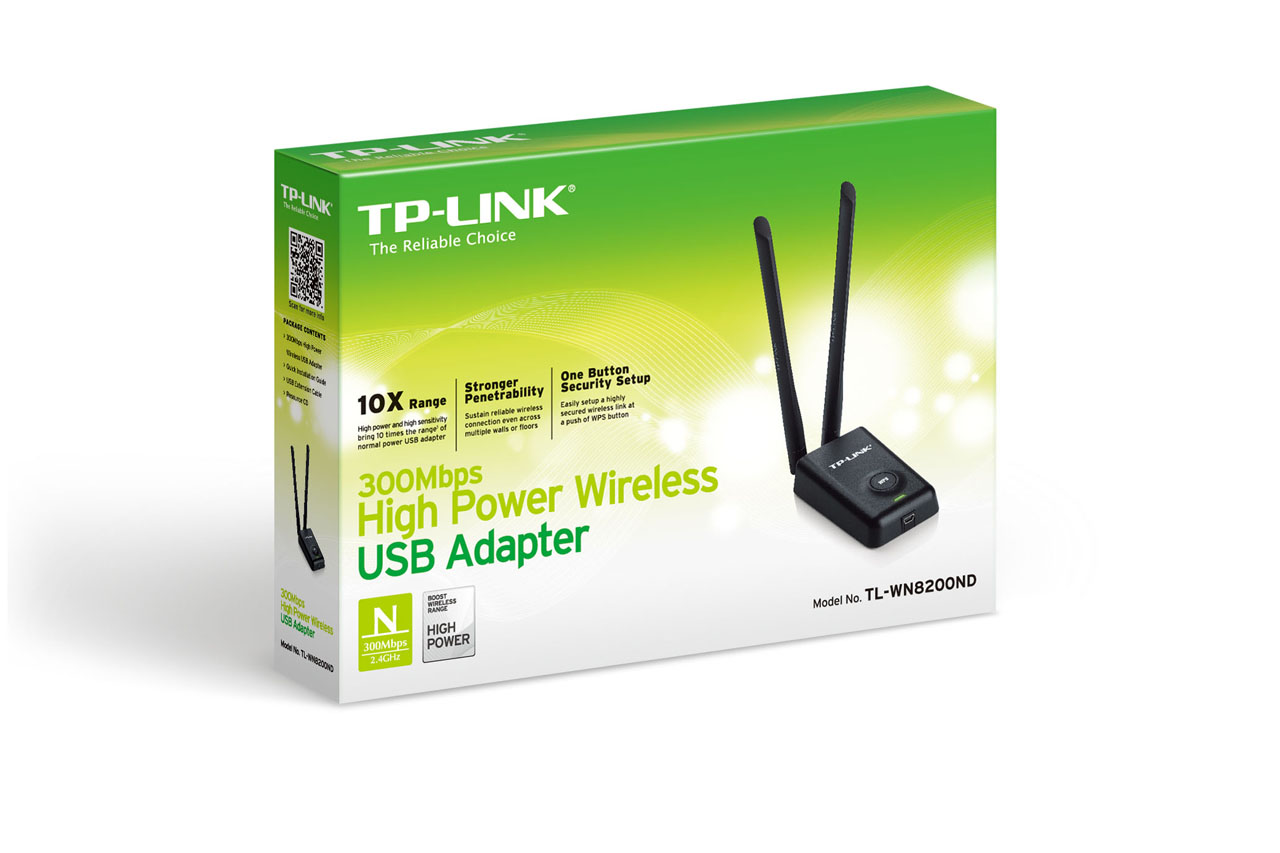 Tp-Link TL-WN8200ND 300Mbps High Power Wi-Fi USB Adaptör - net.wire.eth.usb.0015