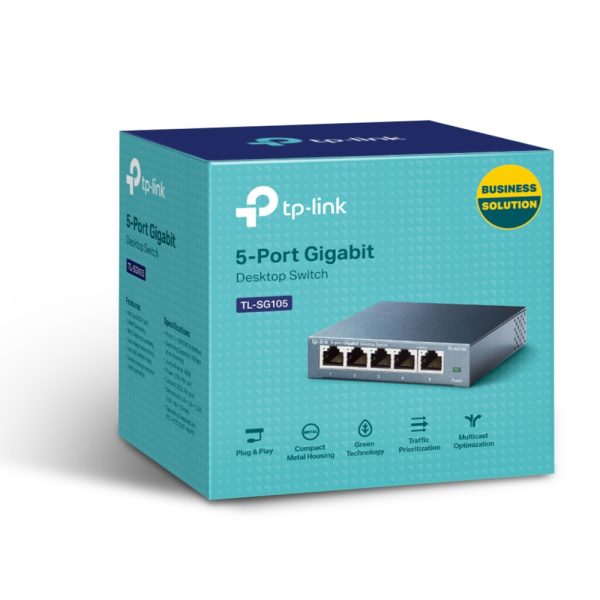 Tp-Link TL-SG105 5-Port Gigabit Desktop Switch - net.swi.s1.0017
