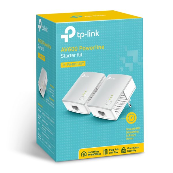 Tp-Link TL-PA4010 KIT AV600 600 Mbps Powerline Starter Kit ( Powerline Adaptör ) - net.pa.0001