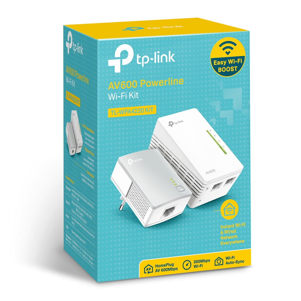 Tp-Link TL-WPA4220 KIT AV600 Powerline N300 Wi-Fi Kit ( Powerline Adaptör ) - net.pa.0003
