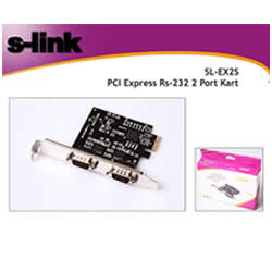 S-LINK SL-EX2S PCI EXPRESS 2 Port RS232  KART - SL-EX2S