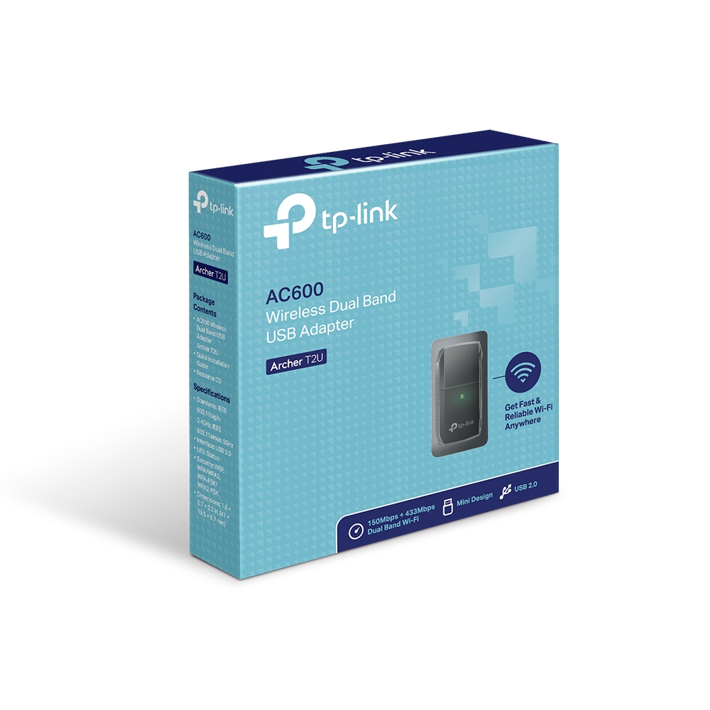 Tp-Link Archer T2U AC600 Mini Dual Band Wi-Fi USB Adaptör - net.wire.eth.usb.0030