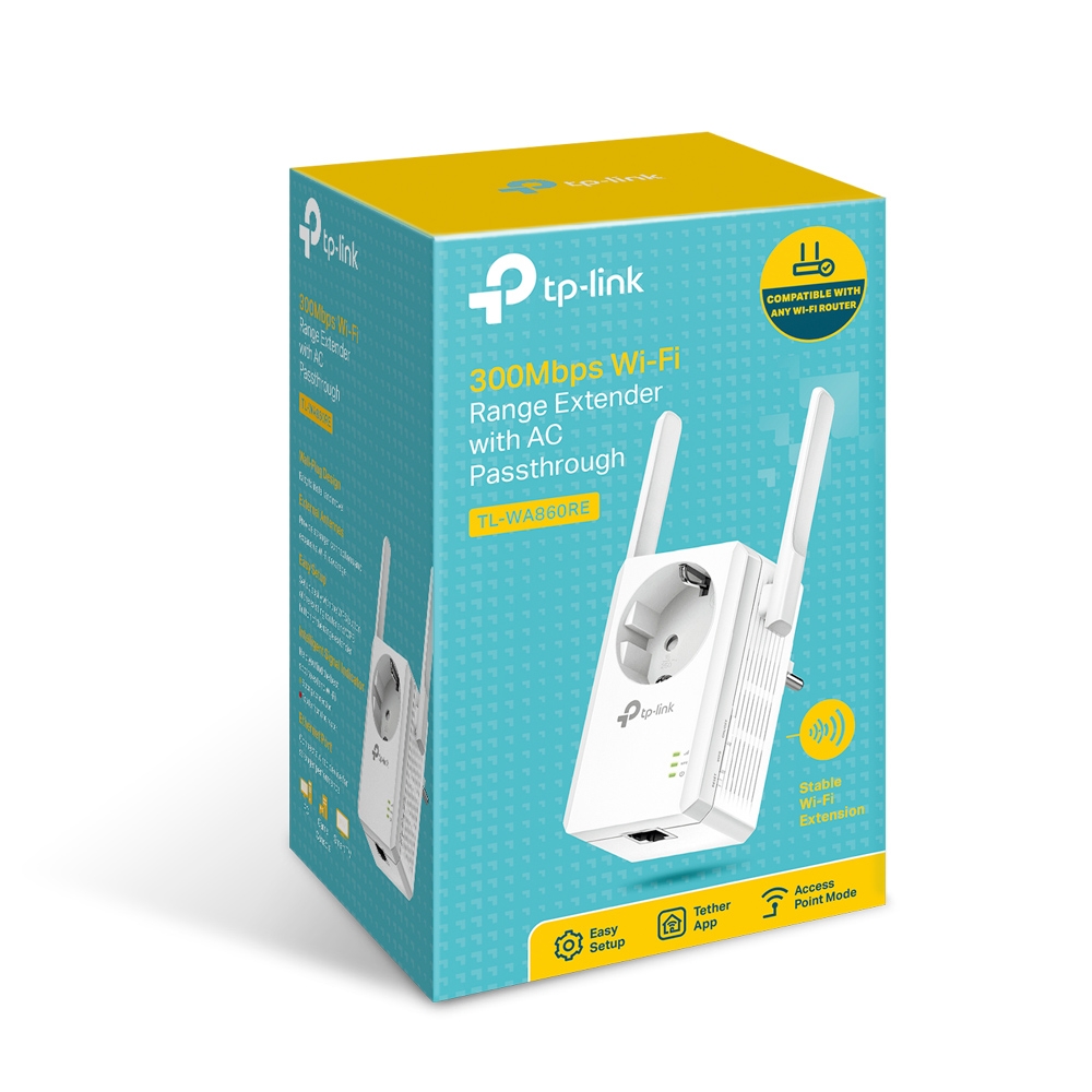 Tp-Link TL-WA860RE 300Mbps Wi-Fi Range Extender  ( Menzil Genişletici ) - net.wire.acc.0097