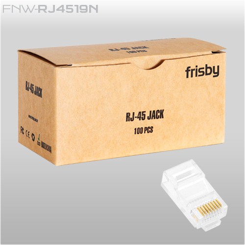 Frisby FNW-RJ4519N RJ45 100'lü Paket Cat 5 Konnektör - net.aks.0021
