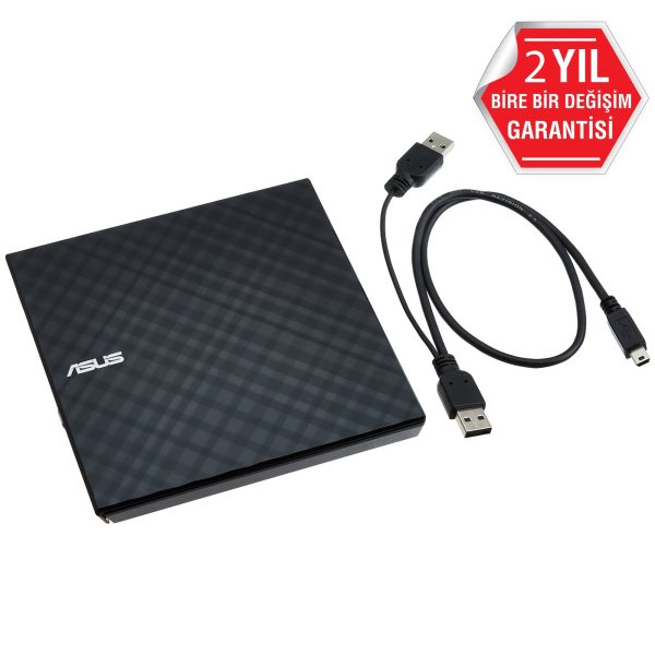 ASUS SDRW-08D2S-U LITE Siyah 8X Harici DVD Yazıcı - 90-DQ0435-UA221KZ
