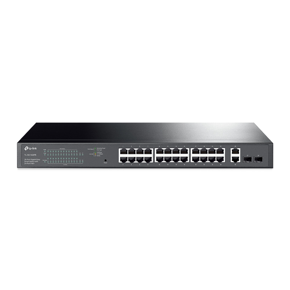 Tp-Link 26Port TL-SG1428PE Gigabit 24Port PoE + 2SFP Yönetilebilir Switch - TL-SG1428PE