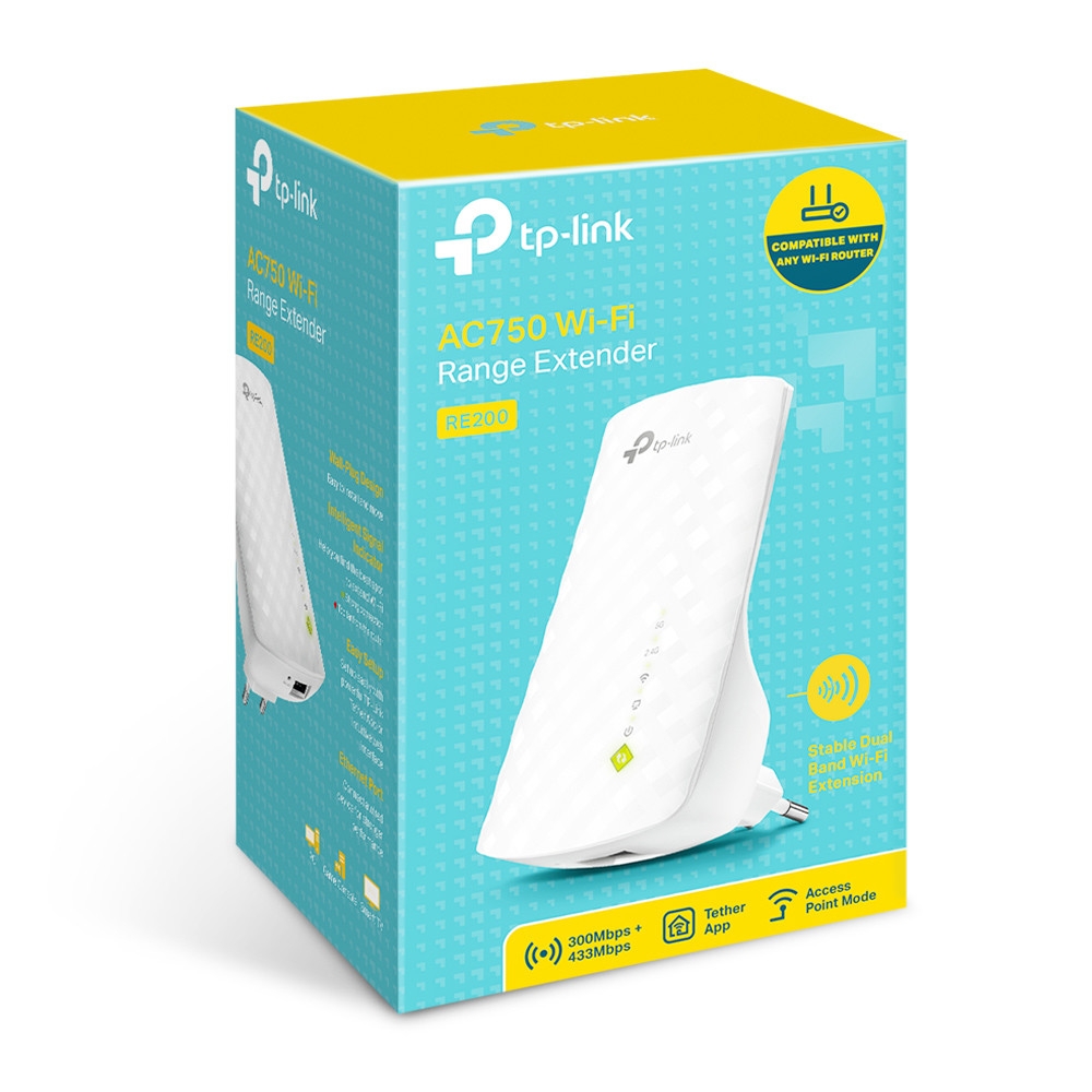 Tp-Link RE200 AC750 Wi-Fi Range Extender ( Menzil Genişletici ) - netw.apr.0017