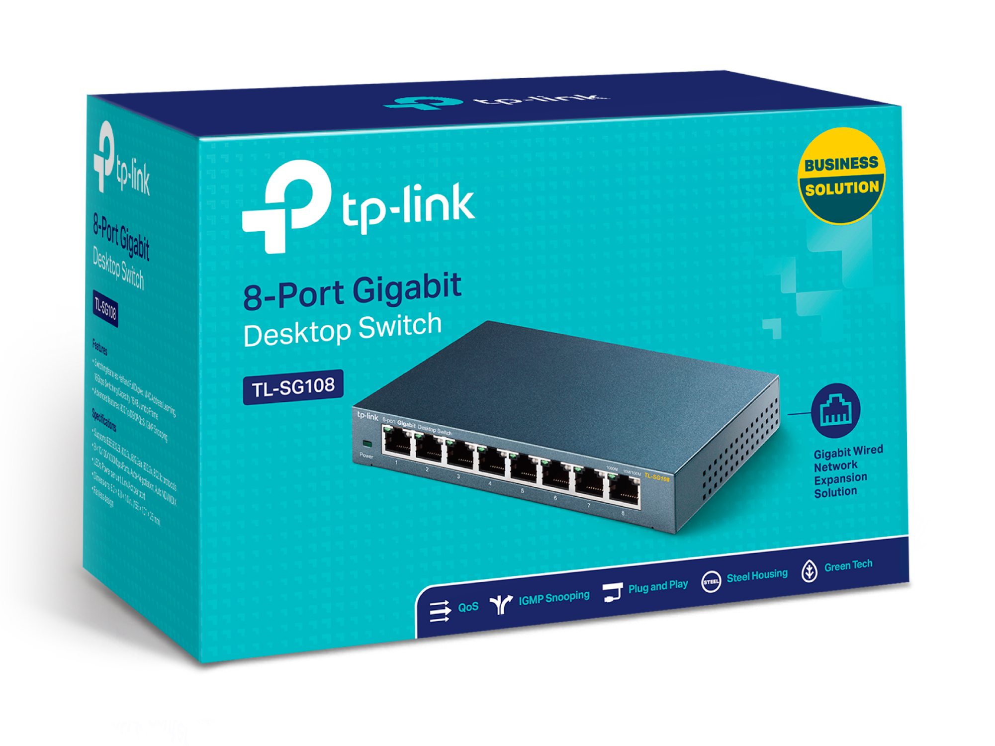 Tp-Link TL-SG108 8-Port Gigabit Desktop Switch - netw.swit.swi.4852.0040