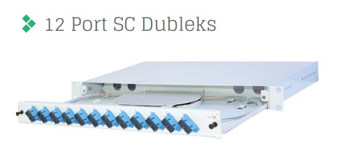 Full Set 12 Fiberli MM SC DX 1U Rack Tipi Fiber Panel - 1077.000038