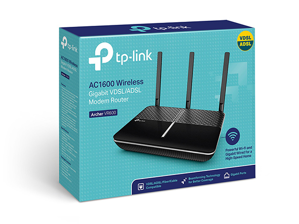 Tp-Link Archer VR600 1600Mbps Kablosuz 4Port Gbit VDSL2/ADSL2+ Modem Router - Archer VR600
