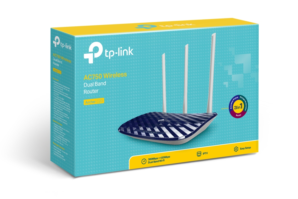 Tp-Link Archer C20 AC750 Dual-Band Wi-Fi Router ( Yönlendirici ) - netw.apr.0068