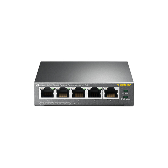 Tp-Link 5Port TL-SG1005P Gigabit 4xPoE (56W) Desktop Switch - TL-SG1005P