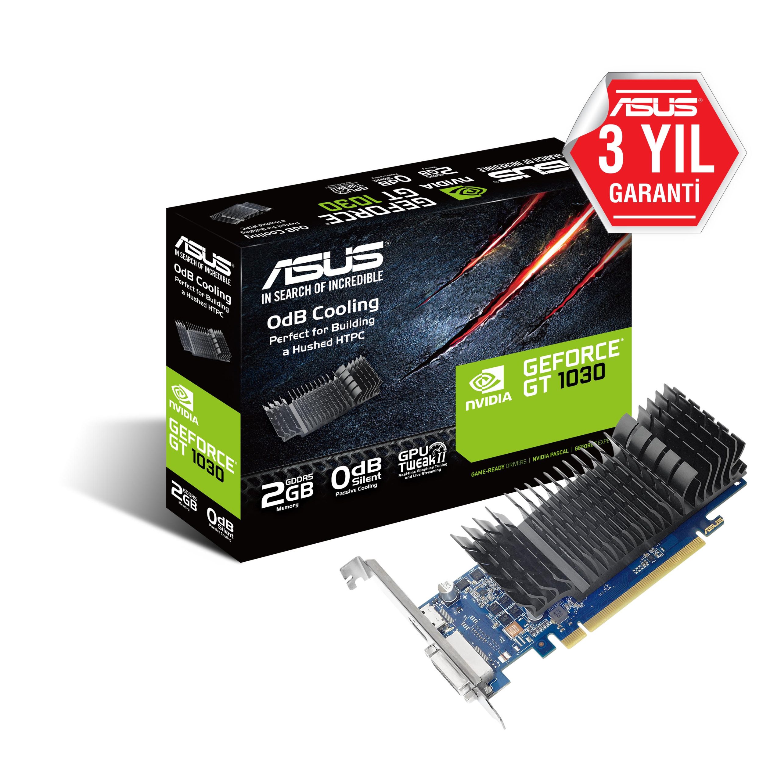 Asus GT1030-SL-2G-BRK 2GB 64Bit GDDR5 HDMI/DVI PCI 3.0 Ekran Kartı - oem.vga.pcin.0369