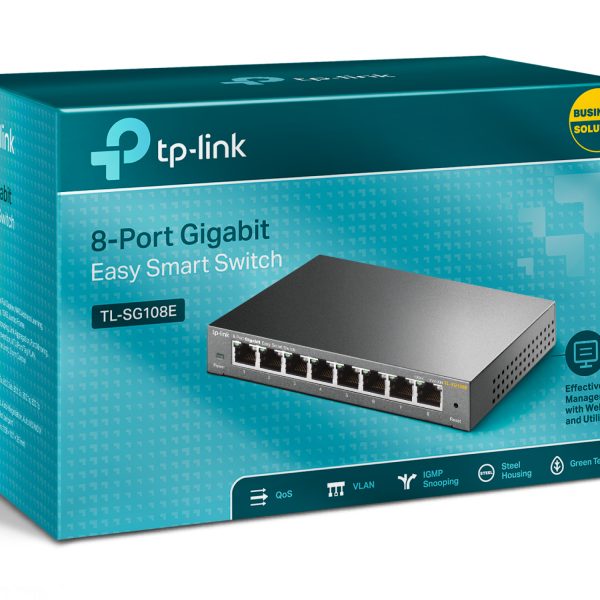 Tp-Link TL-SG108E 8-Port Gigabit Easy Smart Switch - netw.swit.swi.4852.0132