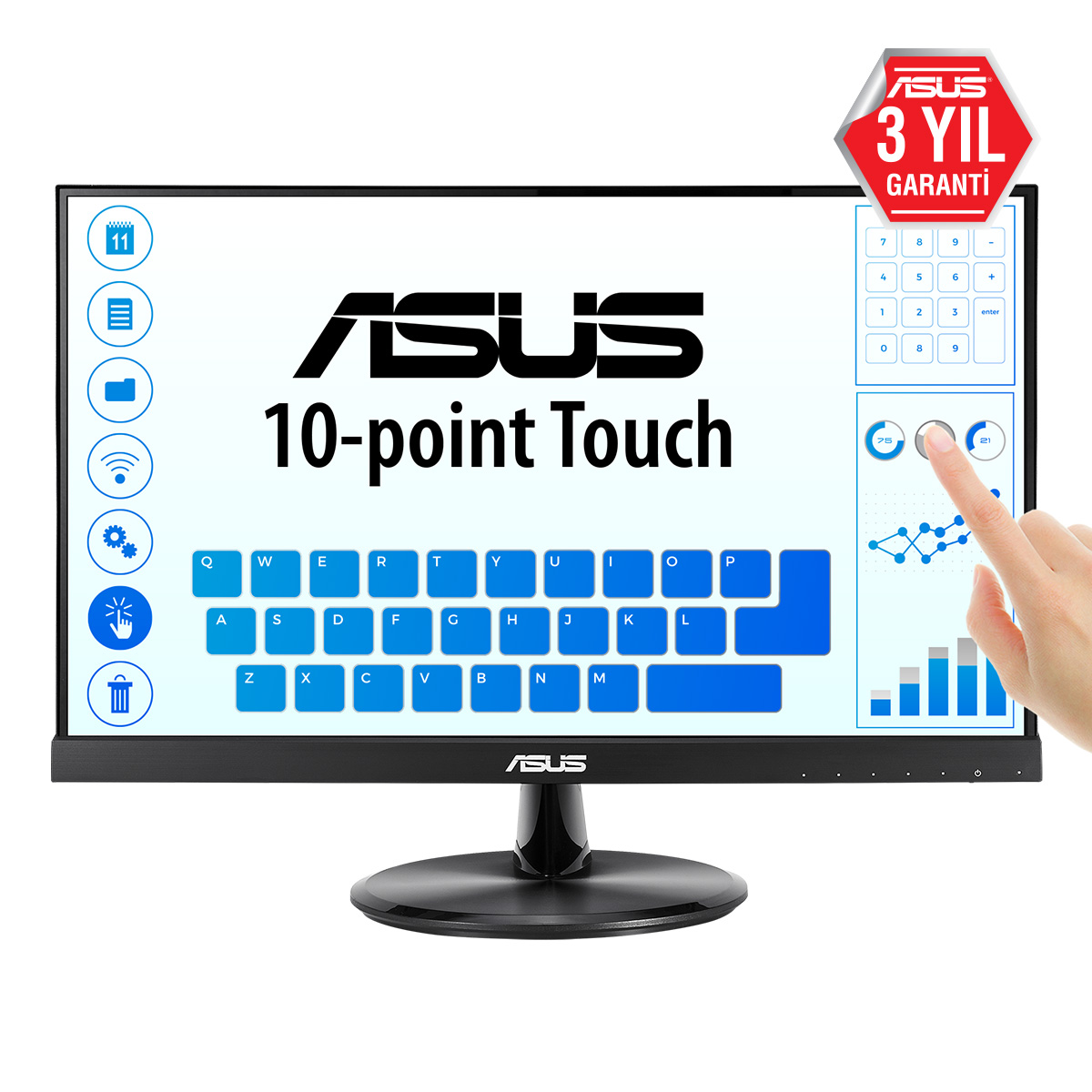 21.5" Asus VT229H 5ms IPS Touch MM D-Sub HDMI/USB Monitör - 90LM0490-B01170