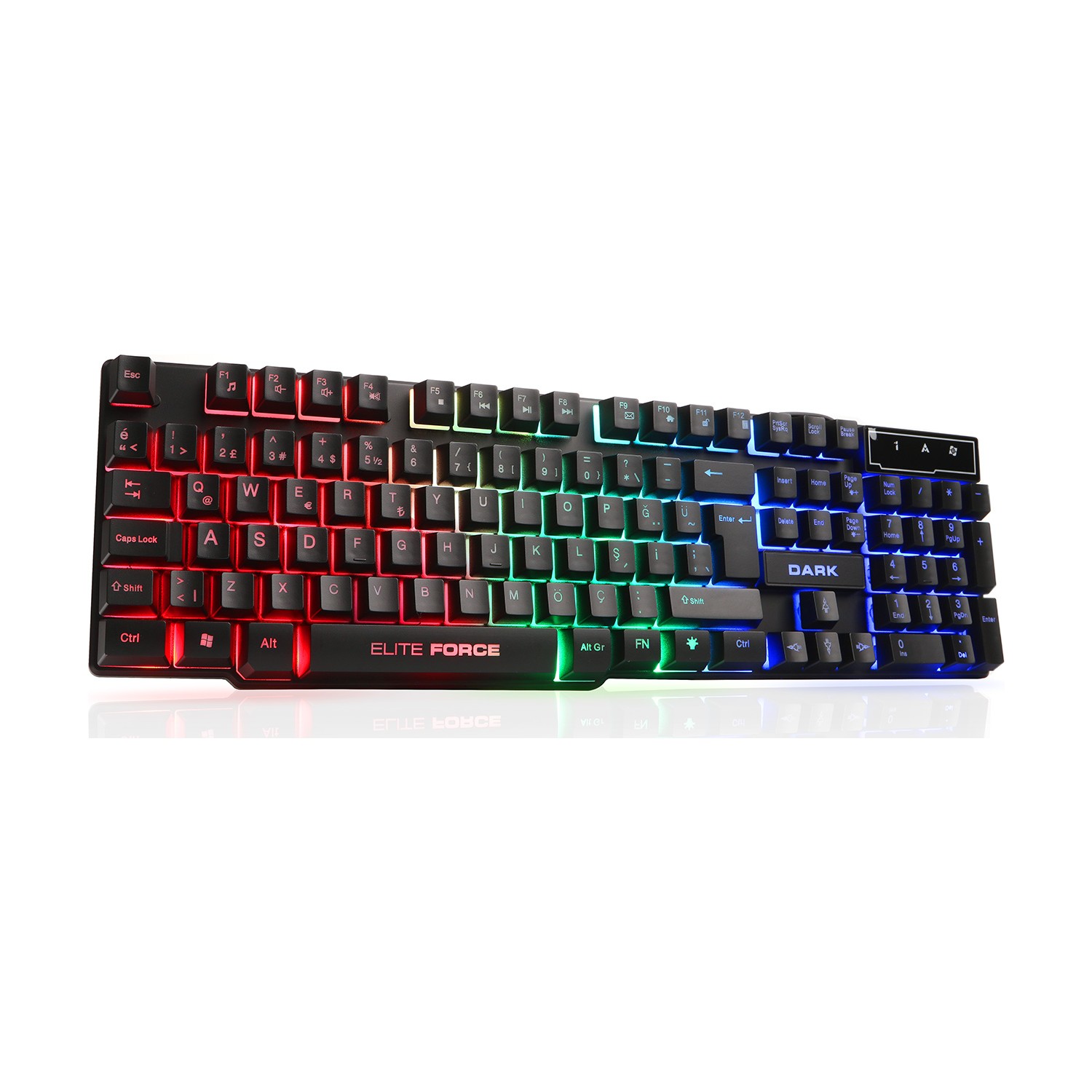 Dark Force GK1000 Mekanik Hisli RGB Usb Kablolu Q Klavye (DK-AC-GK1000) - DK-AC-GK1000