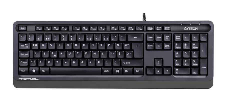 A4 Tech FK10 USB Kablolu F Multimedia Klavye Gri - FK10 (F)