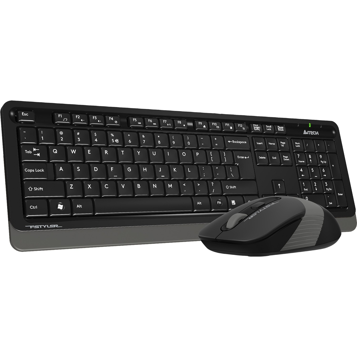 A4 Tech FG1010 Kablosuz Gri-Siyah Klavye Mouse Set - FG1010 Siyah