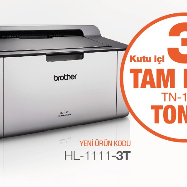 Brother HL-1111-3T Mono Lazer Yazıcı (3 Tam Dolu Toner ) (A4) - bas.laz.siy.0018