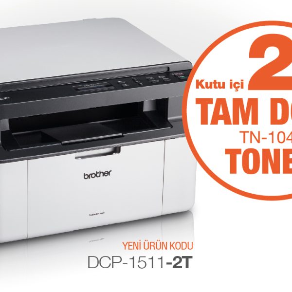 Brother DCP-1511-2T Çok Fonks. Mono Laser Yazıcı (2 Tam Dolu Toner) (A4) - bas.laz.off.0023