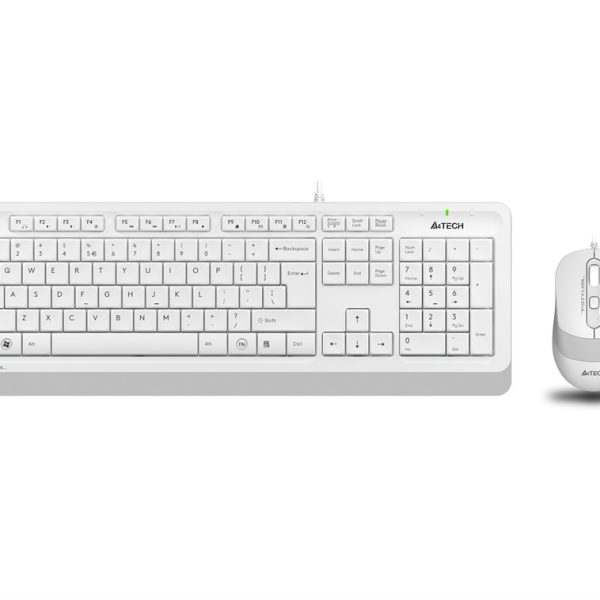 A4-Tech F1010 Q Usb Kablolu Beyaz Multimedya Mouse Set - F1010 Beyaz