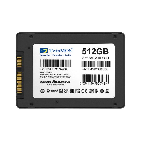 Twinmos 512GB 2.5" 580-550MB/s  SATA III SSD Gri (TM512GH2UGL) - TM512GH2UGL