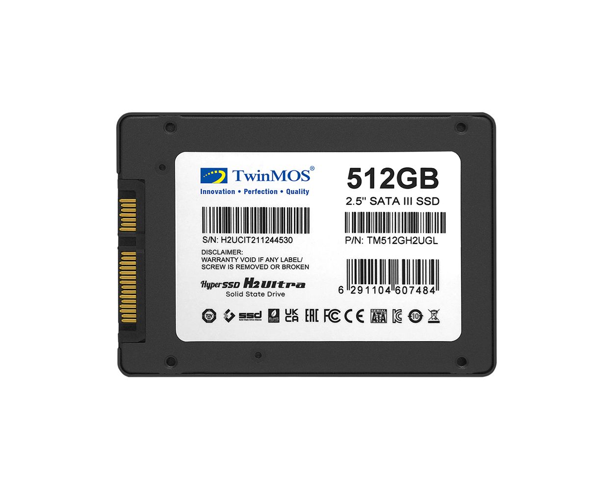 Twinmos 512GB 2.5" 580-550MB/s  SATA III SSD Gri (TM512GH2UGL) - TM512GH2UGL