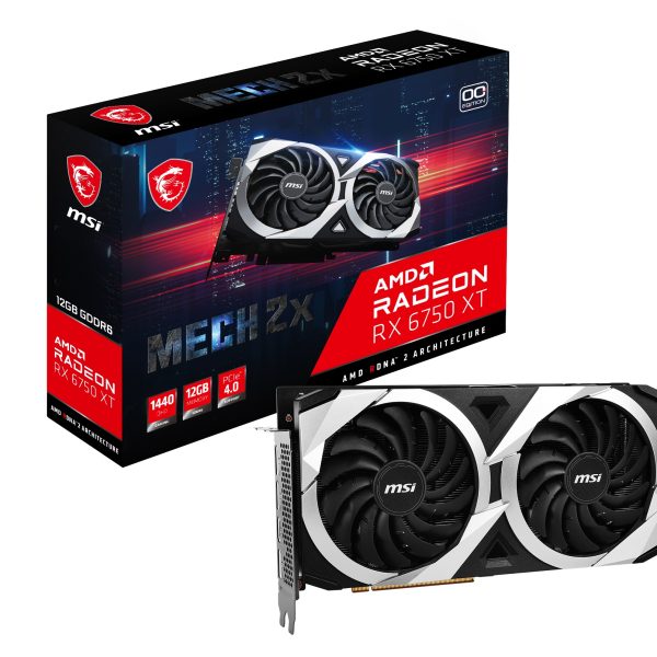 MSI 12GB RADEON RX 6750 XT MECH 2X 12G OC GDDR6 [192Bit] HDMI 3xDP - RX 6750 XT MECH 2X 12G O