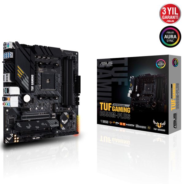 Asus TUF GAMING B550M-PLUS AMD B550 DDR4 USB3.2 DP/HDMI PCI 4.0 AM4 Anakart - oem.ana.fm2.0203