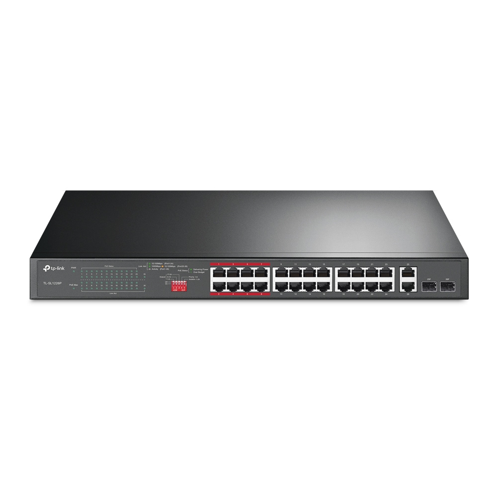 Tp-Link TL-SL1226P 24-Port 10/100 Mbps + 2-Port Gigabit Swit. 2-SFP 24-Port(250W - netw.poe.0066